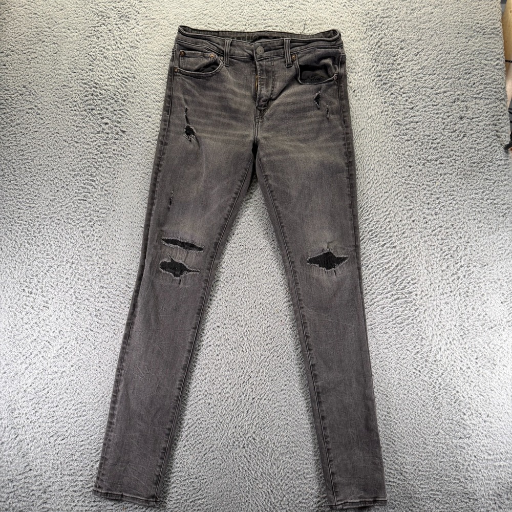 American‎ Eagle Outfitters Next Level Flex Jeans Mens 32x34 Black Denim Skinny